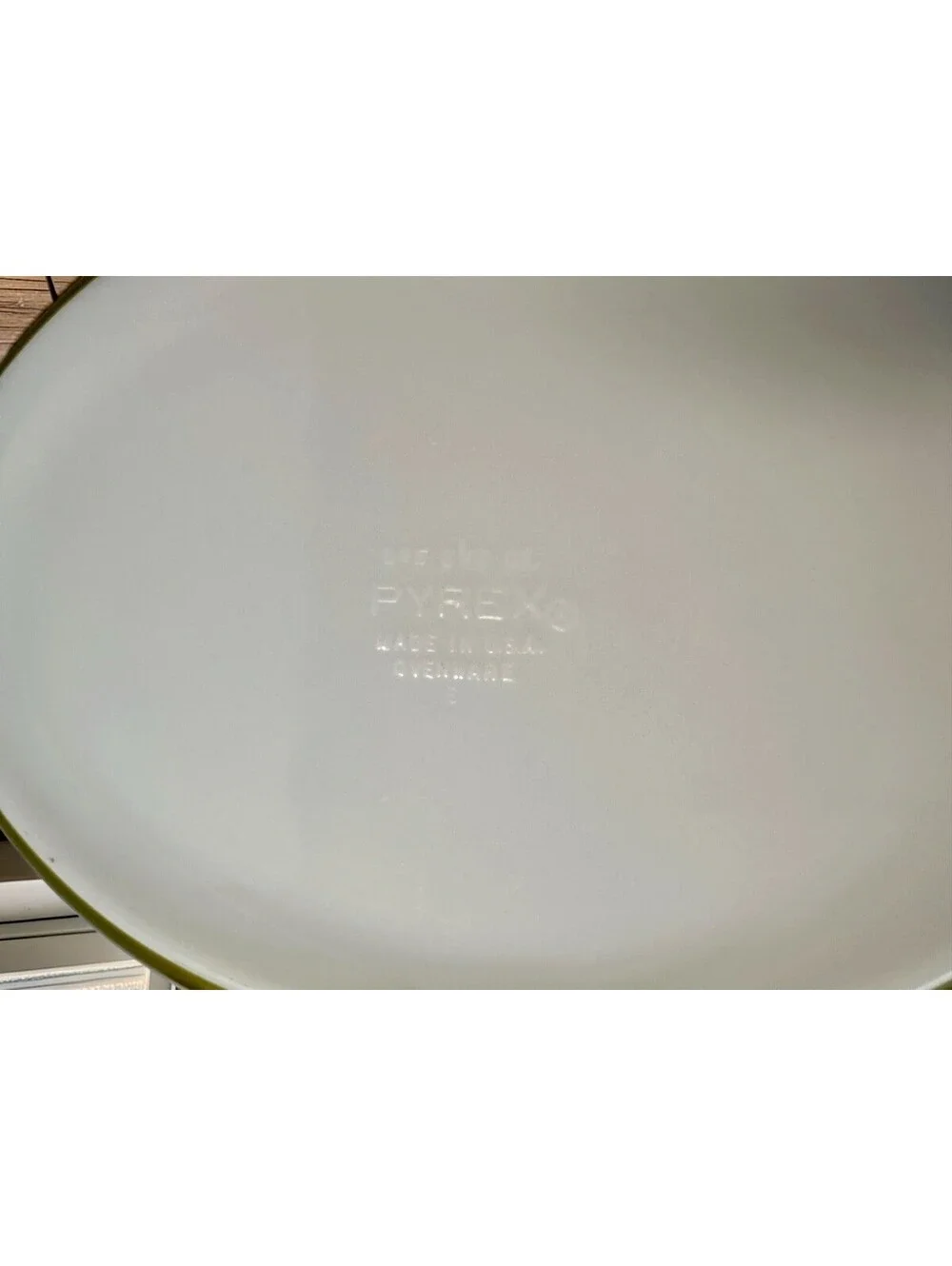 Vintage Pyrex Verde Olives Round Casserole Dish with Lid Mid-Century Modern